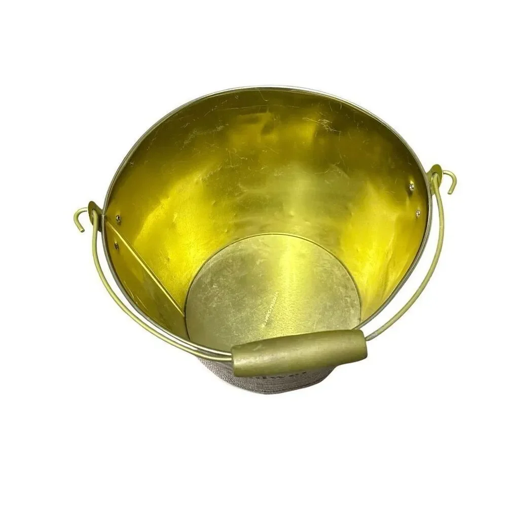Budweiser Red Metal Ice Bucket with Handle‎ Breweriana Cooler